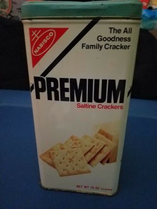 vintage Nabisco premium saltine cracker tin 1978 2