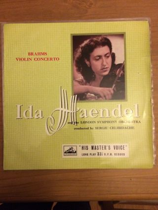 Hmv Clp 1032 Ida Haendel Brahms Violin Concerto Vinyl Lp