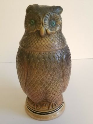 Vintage Old German Owl Beer Stein West - Germany Vtg Character Figural