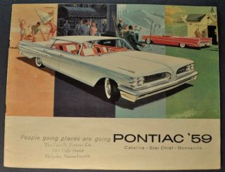 1959 Pontiac Brochure Bonneville Catalina Star Chief Ventura 59