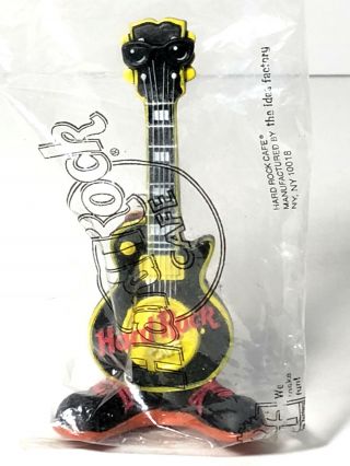 Hard Rock Cafe Standing Rubber Guitar Figure With Feet And Sun Glasses Mip