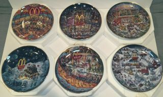Mcdonalds Franklin Collector Plates Complete Set Of Six