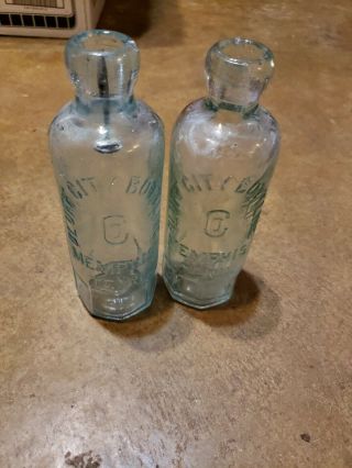Two Bluff City Bottling Co Bottles From Memphis Tenn.  Tn