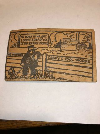 Rare Antique Vintage Silver Moon Liquid Latex Condom Advertising 1920s Joke Card 2