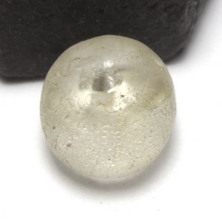 Rare Stunning Ancient Clear Crystal Rock Quartz Mali Bead 10mm X 13mm