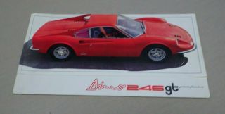 Dino Ferrari 246 Gt Advertising Brochure
