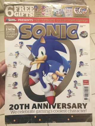History of Sonic the Hedgehog POSTER with decal sheet RARE 3