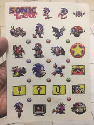 History of Sonic the Hedgehog POSTER with decal sheet RARE 4