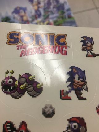 History of Sonic the Hedgehog POSTER with decal sheet RARE 5