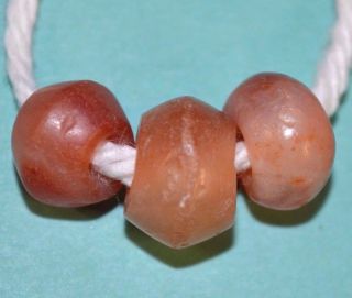 Ancient Carnelian Agate Handmade Stone Beads Excavated From Mali,  African Trade