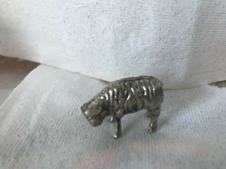 Small Sterling Silver Figurine Of Sheep