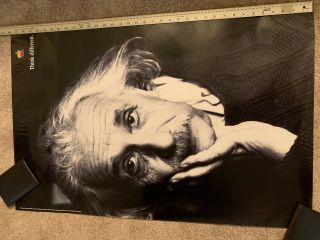 Apple Think Different Poster,  Einstein By Steve Jobs Rare 1997 24 X 36