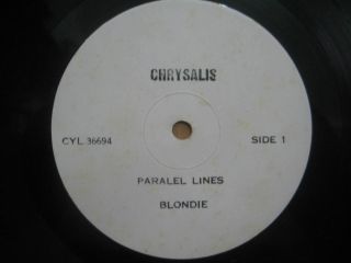 Blondie Parallel Lines Rare Aussie Lp 1978 Test Pressing - Cyl.  36694