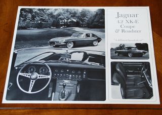 Jaguar E - Type (xk - E) Series 1 Leaflet Prospekt,  1965