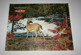 Vintage Grain Belt Beer Advertising Poster Deer Buck Minneapolis Brewing 6518