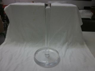 Rare Vintage Antique Thick Lucite Store Display Hat Helmet Stand 2