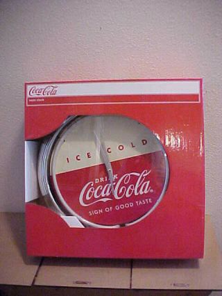Coca - Cola Neon Ring Clock Coke Soda Sign Very Sharp Off White Face