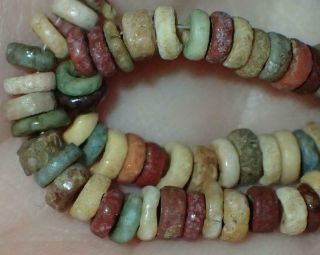75 Ancient Egyptian Faience Mummy Beads,  2.  5 - 3.  5mm,  3000,  Years Old,  S1090
