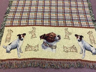 Throw Blanket Jack Russell Terrier 100 Cotton 50 " X 60 "