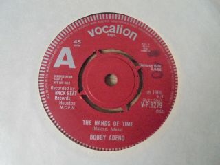 Bobby Adeno - The Hands Of Time 1966 Uk 45 Vocalion Demo Ex,  Mod/northern Soul