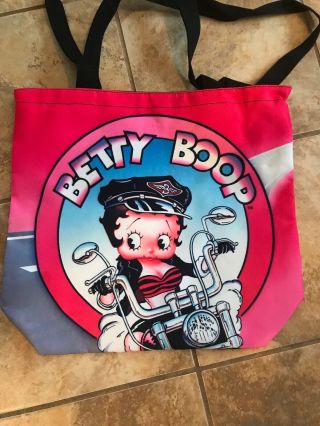 Nwt - Betty Boop Pink Large Tote Bag 17” Long X 15” Tall - Too Cute 