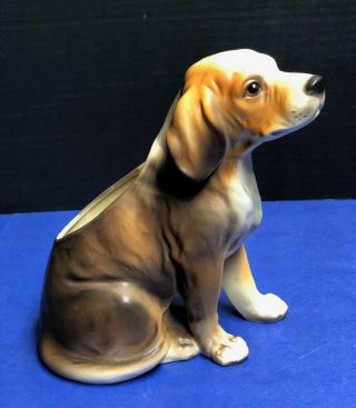 Vintage R/b Japan 1256 Beagle Dog Planter -