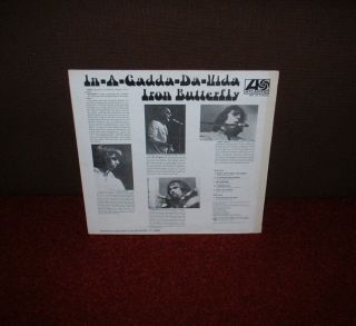 IRON BUTTERFLY In A Gadda Da Vida LP 1968 ATLANTIC 1st Press 2