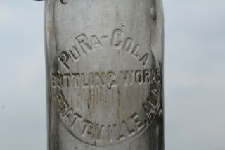 Pura - Cola Bottling Prattville Alabama Embossed Bottle Ala Al Kola Wars