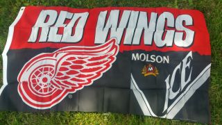 Molson Ice Detroit Red Wings Banner/flag.