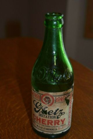 Vintage Prohibition Era Goetz Brewing Company Cherry Soda Bottle St Joe Missouri