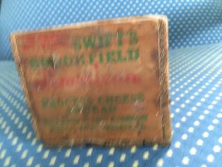 Vintage Swift’s Brookfield Wooden 2 lb Cheese Box Bottoms - 2 2