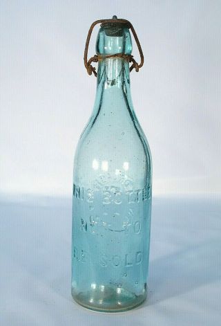 HORLACHER ALLENTOWN PA GREAT EXAMPLE OLDER STYLE MONOGRAM WITH CLOSUR BOTTLE 4