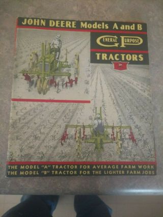1936 John Deere Unstyled A And B Brochure