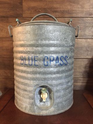 Vintage Belknap Hardware Bluegrass 5 Gallon Galvanized Metal Water Cooler