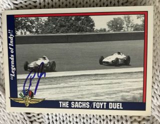 Signed Trading Card Indy 500 Car Indianapolis Aj Foyt