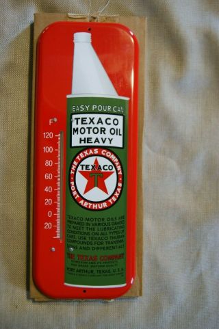 Texaco Heavy Motor Oil Easy Pour Thermometer.  Vintage Style Made In 1989.