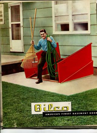 Vintage Advertising Brochure Bilco Basement Doors 1954 Hatches