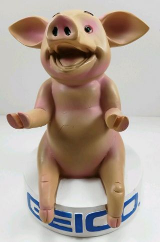Geico Maxwell Pig Piggy Bank Talking Rare Advertising Promotional Collectible