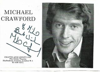 Michael Crawford Phantom Of The Opera & Nicholas Courtney Doctor Who Signed Pic