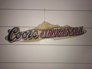 Vintage Coors Light Beer Tin Sign