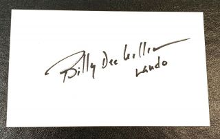 Billy Dee Williams Star Wars Actor Signed Autograph 3x5 Index Card