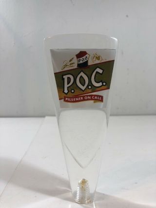 Vintage P.  O.  C.  Pilsener On Call Acrylic Beer Tap Handle