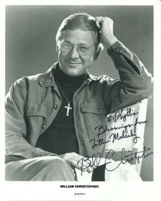 William Christopher Mash Hand Signed Autographed Photo D.  2016