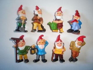 Kinder Surprise Set - Flowerpot Garden Dwarfs Lawn Gnomes 1988 - Figures