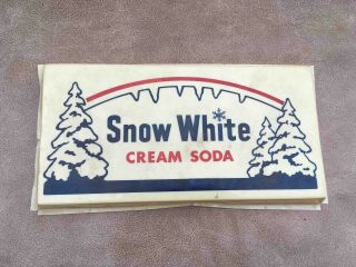 Old Snow White Cream Soda Plastic Light Up Sign Display Only