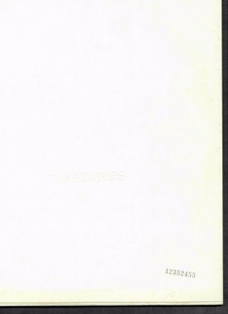 The Beatles 1968 Apple LP White Album Embossed Numbered Poster Photos Coversheet 2