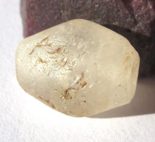 Rare Stunning Ancient Oval Bicone Crystal Rock Quartz Mali Bead 13mm X 16mm
