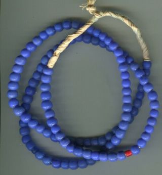 African Trade Beads Vintage Czech Bohemian Old Glass Blue Color Beads