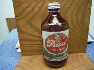 Pearl Lager Beer Steinie Screw Top Returnable Bottle Vintage