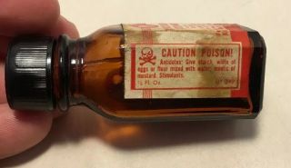 Vintage Dells Tincture Of Iodine Poison Bottle Skull & Cross Bones